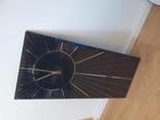 Moderne zwarte glazen klok 70x30 cm, Ophalen, Gebruikt