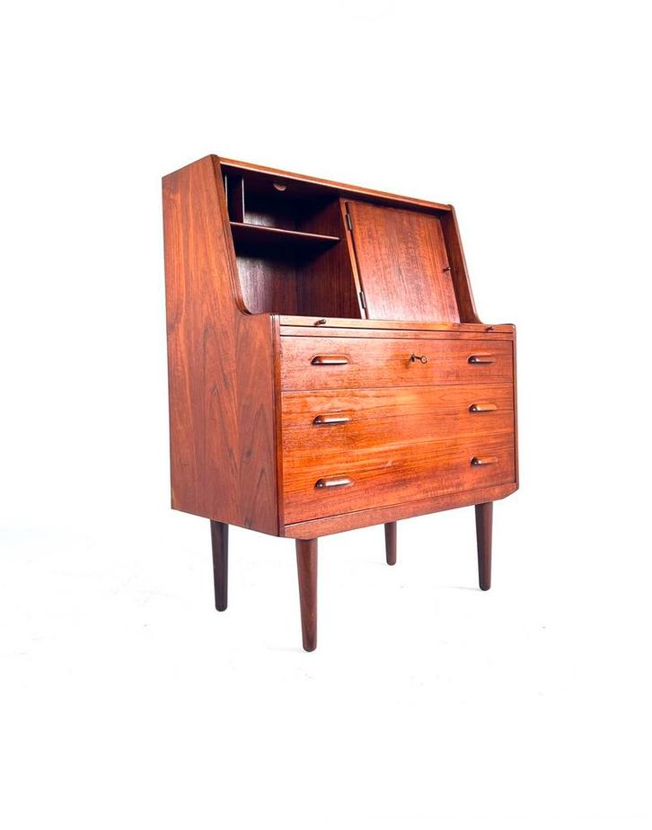 Vintage Deense secretaire Ølholm Møbelfabrik ‘60, Huis en Inrichting, Kasten | Secretaires, Zo goed als nieuw, Ophalen of Verzenden