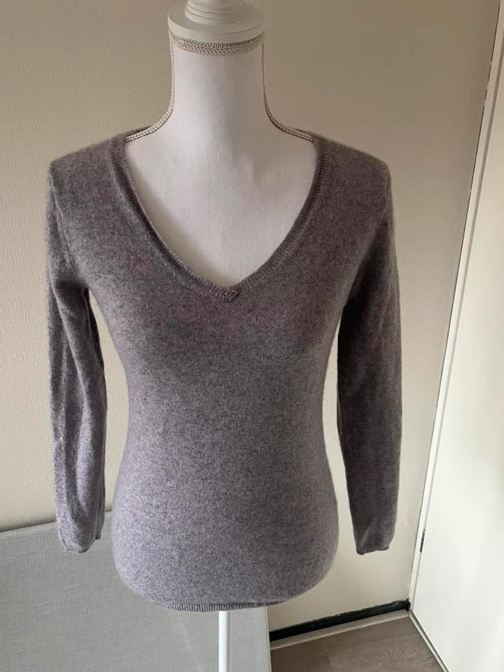 TisSaia 100% cashmere grijze trui maat S, Kleding | Dames, Truien en Vesten, Zo goed als nieuw, Maat 36 (S), Grijs, Ophalen of Verzenden