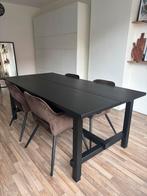 IKEA Nordviken Uitschuifbare Tafel - Zwart Hout, Huis en Inrichting, Ophalen, Gebruikt, 100 tot 150 cm, 200 cm of meer