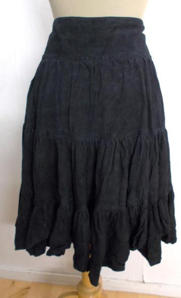 Prachtige stoere suede stroken rok van Ralph Lauren! L beschikbaar voor biedingen