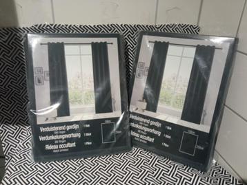 2x verduisterend Ring Gordijnen Nieuw, grijs beschikbaar voor biedingen