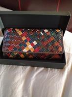 gekleurde gevlochten portemonnee nieuw, Ophalen of Verzenden, Nieuw, Overige kleuren, Leer