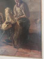 B.J. Blommers - Spinnende Dame - Haagse School, Ophalen of Verzenden