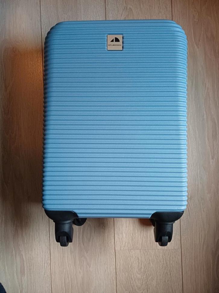 Blauwe Spilbergen Trolley(53x34x20) - Zo Goed Als Nieuw, Sieraden, Tassen en Uiterlijk, Koffers, Zo goed als nieuw, Hard kunststof