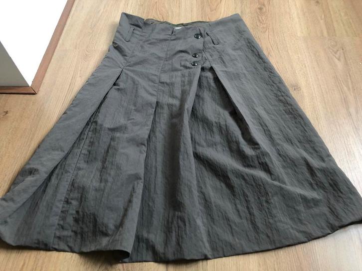 Crea concept olijfgrijs rok 40, Kleding | Dames, Rokken, Zo goed als nieuw, Maat 38/40 (M), Overige kleuren, Knielengte, Ophalen of Verzenden