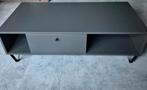 Antracietkleurige Salontafel met Glasplaat, Huis en Inrichting, Ophalen, 50 tot 100 cm, Zo goed als nieuw, Minder dan 100 cm