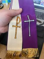 5 priester stola’s sjaals paars goud crème godsdienst partij, Ophalen of Verzenden, Nieuw, Christendom | Katholiek
