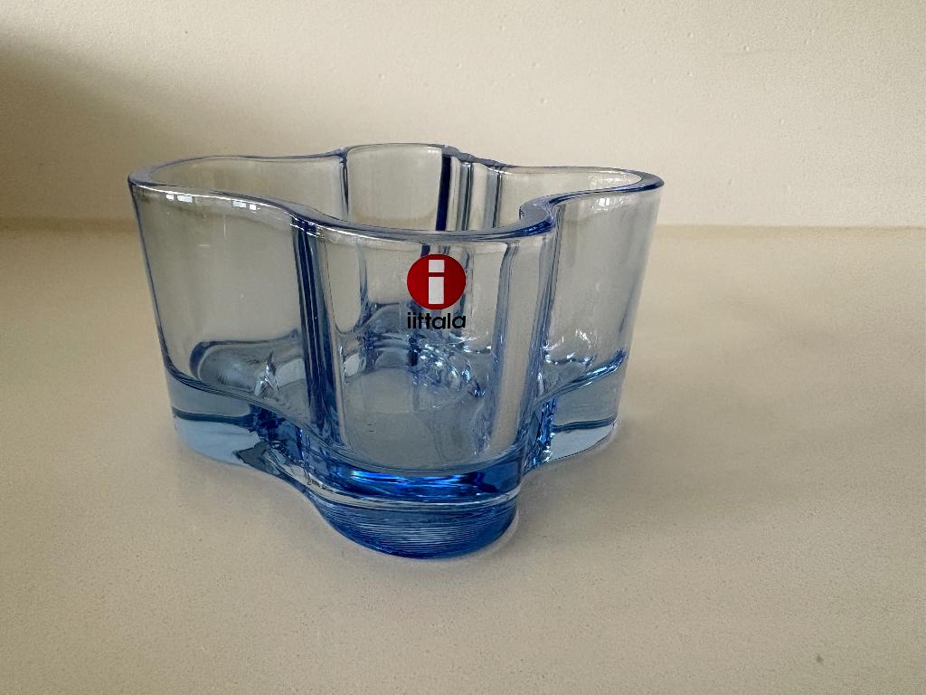 Iittala Alvar Aalto aqua theelichthouder, Overige materialen, Ophalen of Verzenden, Zo goed als nieuw, Overige kleuren