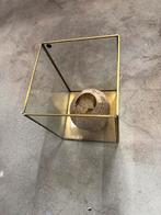 Glazen vitrine kastje 30x30 met waxine houder kokos, Huis en Inrichting, Woonaccessoires | Stolpen, Ophalen, Zo goed als nieuw