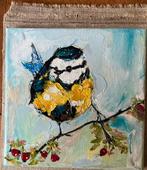 Vogeltje ~ pimpelmees ~ kleintje kunst ~ atelier, Ophalen of Verzenden, Nieuw, Schilderij, Minder dan 50 cm