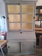 Houten buffetkast met bureau, Ophalen, Gebruikt, 100 tot 150 cm, 25 tot 50 cm