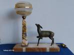 Art Deco tafellamp van marmer met hert, Antiek en Kunst, Ophalen of Verzenden