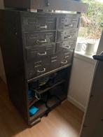 Vintage industriële ladekast staal, Huis en Inrichting, Kasten | Ladekasten, Ophalen, 5 laden of meer, 100 tot 150 cm, 50 tot 100 cm