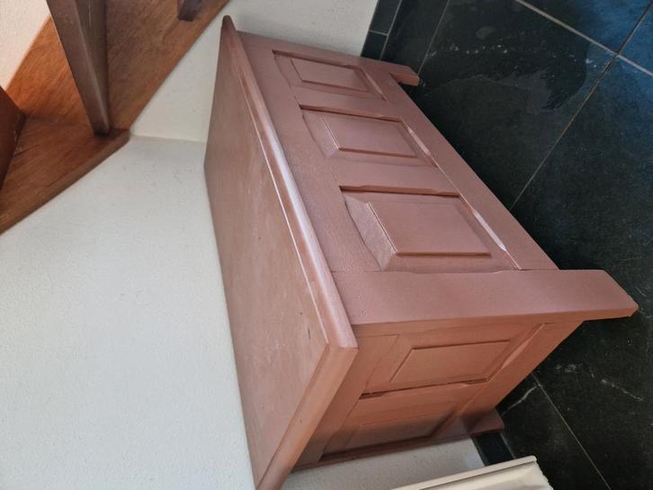 Eikenhouten kist, Huis en Inrichting, Woonaccessoires | Kisten, Zo goed als nieuw, Minder dan 50 cm, Minder dan 50 cm, Eikenhout