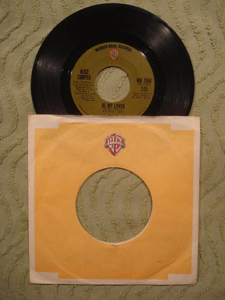 Alice Cooper 7" Vinyl Single: ‘Be my lover’ (USA), Cd's en Dvd's, Vinyl Singles, Zo goed als nieuw, Single, Rock en Metal, 7 inch