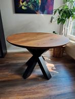 Massief eiken ronde eettafel | 110cm, Ophalen, Nieuw, Vier personen, 100 tot 150 cm