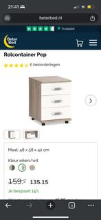 Pep nachtkastje (Beterbed), Ophalen, 1 of 2 laden, Zo goed als nieuw, Minder dan 100 cm