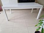 Eettafel Bjursta, wit, uitschuifbaar 175(218 of 260) 75 x 95, Huis en Inrichting, Tafels | Eettafels, Gebruikt, 200 cm of meer