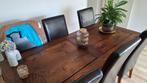 Te Koop Eettafel met 6 stoelen, Huis en Inrichting, Ophalen of Verzenden, Gebruikt, 4 tot 6 stoelen