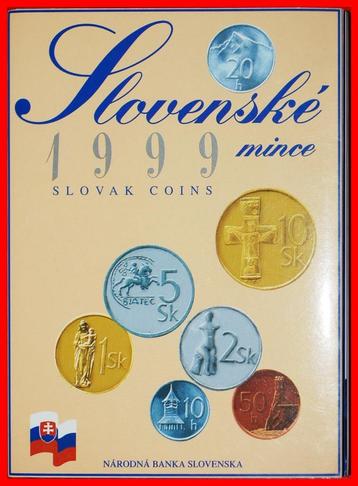 Ⰶ RARITY: SLOVAKIA SET 7 COINS + MEDAL 1999 JUST PUBLISHED! beschikbaar voor biedingen