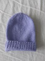Lila gebreid babymutsje newborn NIEUW, Kinderen en Baby's, Babykleding | Mutsen, Sjaals en Wanten, Ophalen of Verzenden, Nieuw