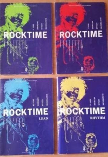 Lesboeken electrische gitaar: Rocktime 1,2,3A+3B + cd's beschikbaar voor biedingen