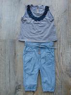 Setje: lange broek blauw + singlet shirt gestreept maat 68, Kinderen en Baby's, Babykleding | Maat 68, Ophalen of Verzenden, Zo goed als nieuw