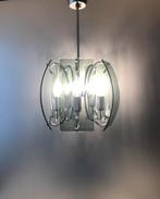 Albani pendant 50s glass chrome silence of the lamps, Gebruikt, 50 tot 75 cm, Mid century modern vintage design, Ophalen of Verzenden