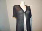 Akris lang vest iets voile donker grijs knoop deel zijde D38, Maat 38/40 (M), Akris, Verzenden, Grijs