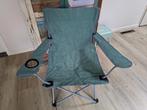 Campingstoel opvouwbaar met bekerhouder (groen), Caravans en Kamperen, Kampeermeubelen, Ophalen, Zo goed als nieuw, Campingstoel