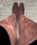 Luxe Marcos NALINI Suede dames LaarzenMt 42 cognac in doos, Hoge laarzen, Bruin, Marcos Nalini, Ophalen of Verzenden