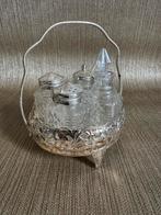 Cruet setje verzilverd, Ophalen