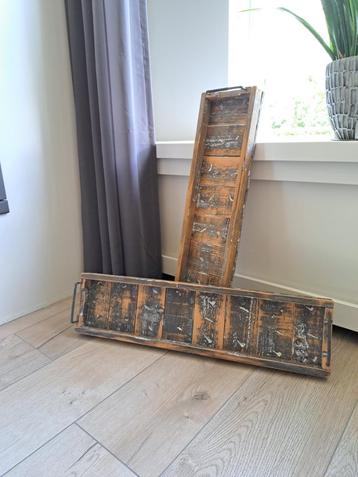 Decoratief dienblad rechthoekig hout LxBxH 77,5 x 20 x 5 cm beschikbaar voor biedingen