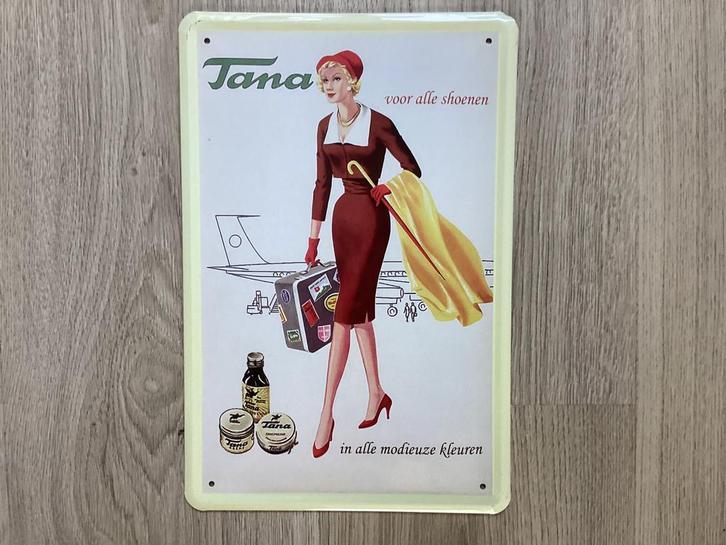 VintageTANA blikken reclame bord (geen emaille), Verzamelen, Speelkaarten, Jokers en Kwartetten, Zo goed als nieuw, Speelkaart(en)