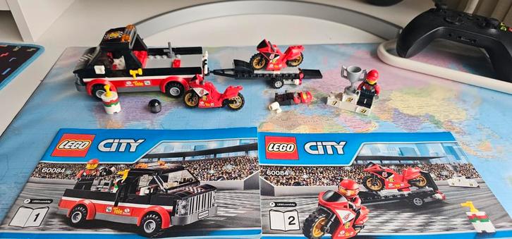 Lego City 60084 Racewagen Transport, Kinderen en Baby's, Speelgoed | Duplo en Lego, Zo goed als nieuw, Lego, Complete set, Ophalen of Verzenden
