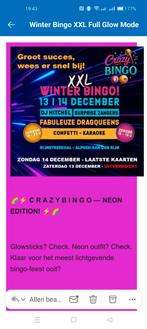 2 Kaartjes XXL Bingo Zondag 15:00, Ophalen, Nieuw, Feestartikel, Overige