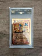 Charizard #4/102 gold metal pokemon kaart Celebrations ultra, Ophalen of Verzenden, Zo goed als nieuw, Losse kaart