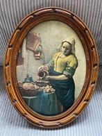 Vintage print in mooie lijst van schilderij het melkmeisje, Antiek en Kunst, Kunst | Schilderijen | Klassiek, Ophalen