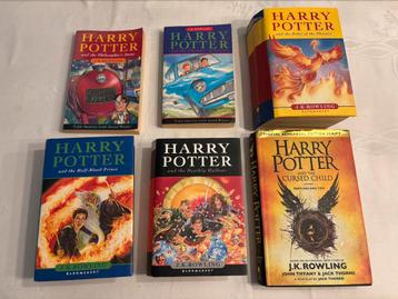 Engelse boeken set Harry Potter 1,2,5,6,7,8 6 stuks netjes! beschikbaar voor biedingen