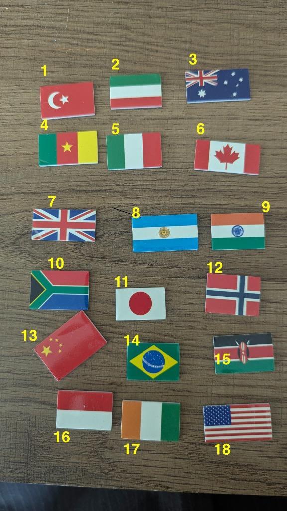 Magnetische vlaggetjes, Diversen, Vlaggen en Wimpels, Gebruikt, Ophalen of Verzenden