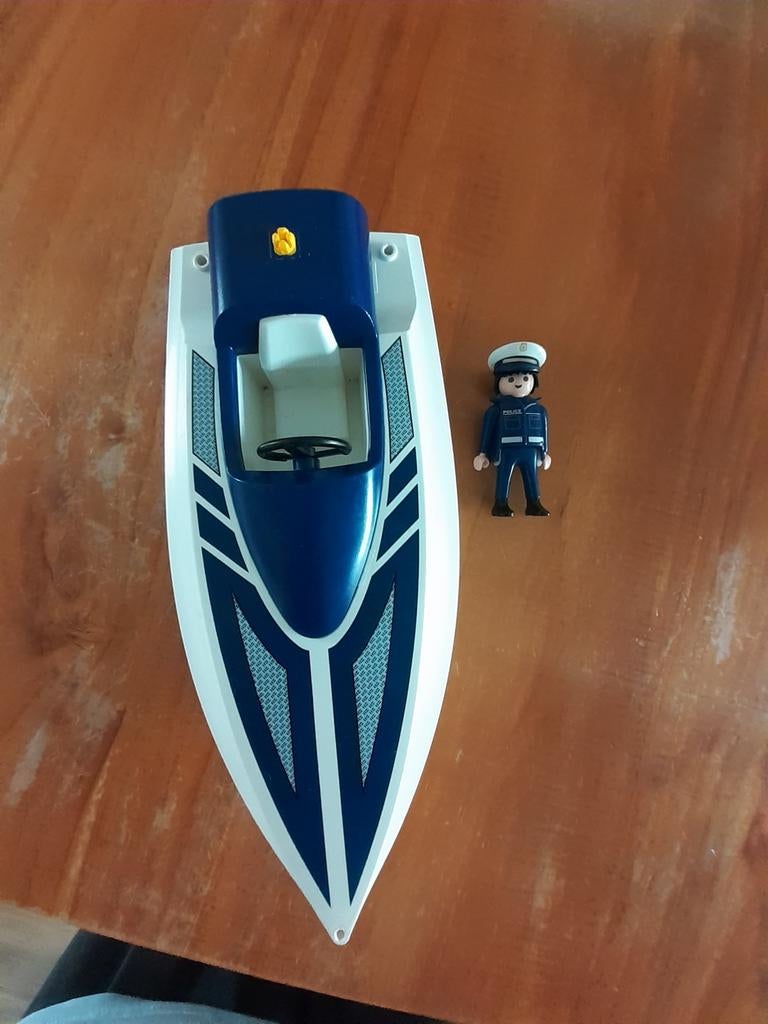 Playmobil Politieboot met Poppetje - Drijvend!, Ophalen, Zo goed als nieuw, Jongen of Meisje