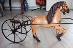 Antiek speelgoed, paard met koets, Ophalen of Verzenden