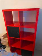 Rode Ikea Kallax kast (uit vorige collectie), Ophalen, 50 tot 100 cm, Zo goed als nieuw, 150 tot 200 cm