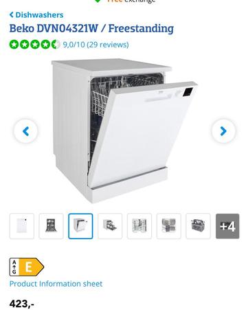 Beko DVN04321W / Freestanding beschikbaar voor biedingen