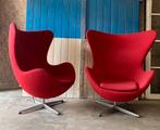 Vintage Set Egg Chairs. Replica Modellen. Anne Jacobsen., Huis en Inrichting, Fauteuils, Vintage, Design, Minder dan 75 cm, Metaal