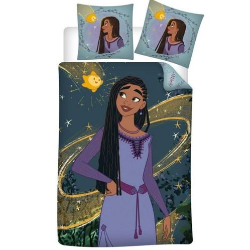 Wish Dekbedovertrek 140 x 200 cm - Disney, Kinderen en Baby's, Kinderkamer | Beddengoed, Nieuw, Dekbedovertrek, Blauw, Meisje
