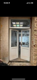 Prachtige antieke ensuitedeuren met geetst glas + kozijn, Doe-het-zelf en Verbouw, Deuren en Horren, La belle porte, Jurgen.hoogenboezem@gmail.com