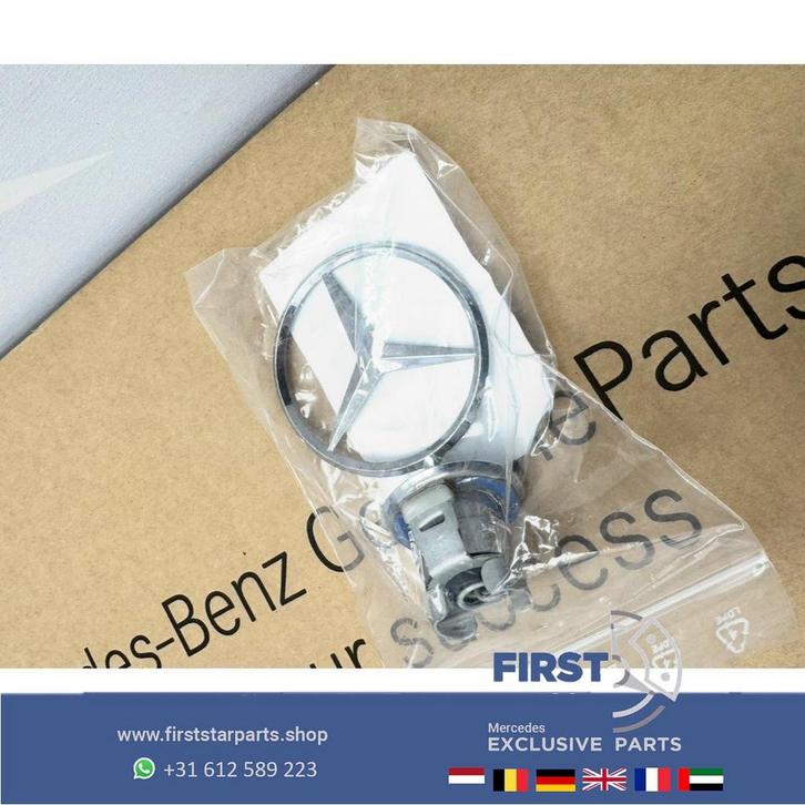 Mercedes STAANDE STER CHROOM motorkap logo embleem METAAL AM, Auto-onderdelen, Carrosserie en Plaatwerk, Mercedes-Benz, Gebruikt