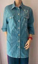 Doris Streich Blouse Maat 44 - Mooie pasvorm!, Blauw, Maat 42/44 (L), Ophalen of Verzenden, Zo goed als nieuw